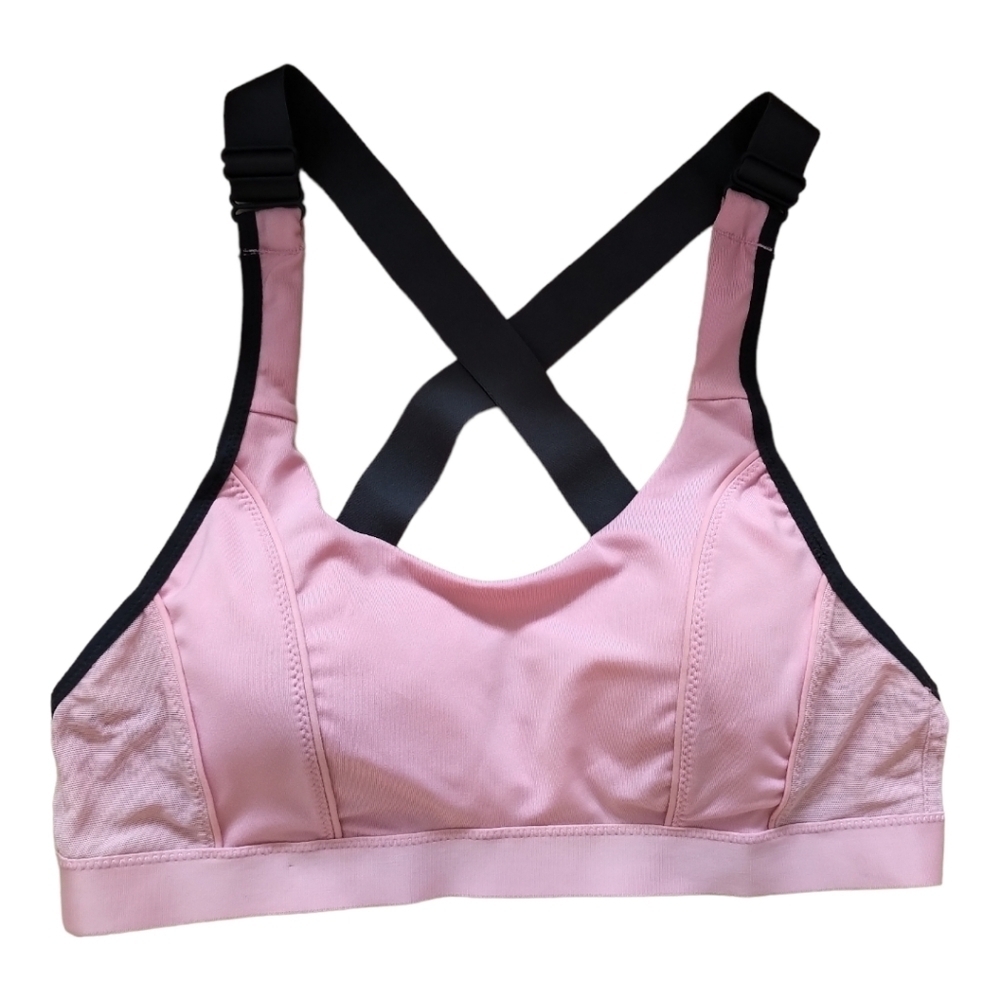 New Secret Possessions Sport bra in baby Pink Adjustable Straps Barbiecore